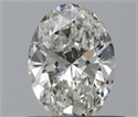 Natural Diamond 0.50 Carats, Oval with  Cut, I Color, VS2 Clarity and Certified by IGI