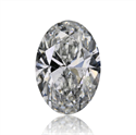 Natural Diamond 0.50 Carats, Oval with  Cut, F Color, SI2 Clarity and Certified by GIA