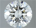 Natural Diamond 2.80 Carats, Round with Excellent Cut, H Color, SI1 Clarity and Certified by IGI