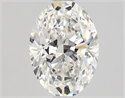 Natural Diamond 0.90 Carats, Oval with  Cut, G Color, VVS1 Clarity and Certified by GIA