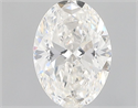 Natural Diamond 0.56 Carats, Oval with  Cut, F Color, SI1 Clarity and Certified by GIA