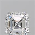 Natural Diamond 0.72 Carats, Asscher with  Cut, F Color, VS1 Clarity and Certified by GIA