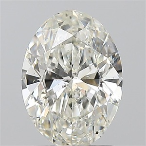 Picture of Natural Diamond 1.50 Carats, Oval with  Cut, J Color, SI2 Clarity and Certified by GIA
