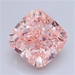 Picture of Lab Grown Diamond 3.83 Carats, Cushion with  Cut, Fancy Intense Pink Color, VVS2 Clarity and Certified by IGI