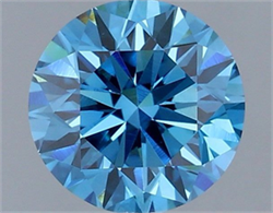 Picture of Lab Grown Diamond 1.46 Carats, Round with Very Good Cut, Fancy Vivid Blue Color, VVS2 Clarity and Certified by IGI