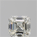 Natural Diamond 0.90 Carats, Asscher with  Cut, K Color, VS1 Clarity and Certified by GIA
