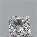 Natural Diamond 0.25 Carats, Princess with  Cut, E Color, IF Clarity and Certified by GIA