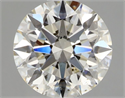 Natural Diamond 0.72 Carats, Round with Excellent Cut, J Color, SI1 Clarity and Certified by GIA
