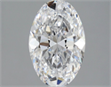 Natural Diamond 1.50 Carats, Oval with  Cut, D Color, VVS2 Clarity and Certified by GIA