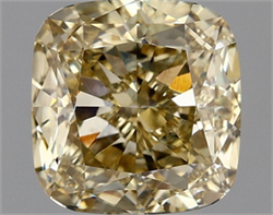 Picture of Lab Grown Diamond 1.72 Carats, CUSHION MODIFIED with  Cut, Fancy Intense Yellow Color, VVS2 Clarity and Certified by IGI