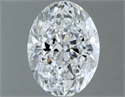 Natural Diamond 1.20 Carats, Oval with  Cut, D Color, VVS2 Clarity and Certified by GIA