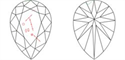 Natural Diamond 1.70 Carats, Pear with  Cut, H Color, SI2 Clarity and Certified by IGI