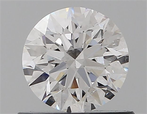 Picture of Natural Diamond 0.58 Carats, Round with Excellent Cut, D Color, SI2 Clarity and Certified by GIA