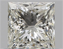 Natural Diamond 0.50 Carats, Princess with  Cut, J Color, SI1 Clarity and Certified by GIA