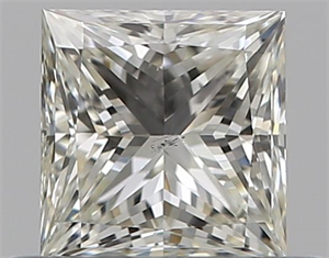 Picture of Natural Diamond 0.50 Carats, Princess with  Cut, J Color, SI1 Clarity and Certified by GIA
