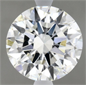 Lab Grown Diamond 2.87 Carats, Round with Ideal Cut, G Color, VVS2 Clarity and Certified by IGI