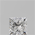 Diamante Natural 0.52 quilates, Princesa , Color F, claridad VVS2 y certificado GIA