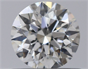 Natural Diamond 0.53 Carats, Round with Excellent Cut, F Color, VS2 Clarity and Certified by GIA