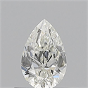 Natural Diamond 0.50 Carats, Pear with  Cut, I Color, SI1 Clarity and Certified by GIA