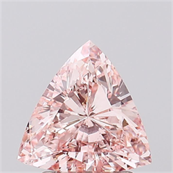 Picture of Lab Grown Diamond 1.50 Carats, TRIANGULAR with  Cut, Fancy Intense Pink Color, VS2 Clarity and Certified by IGI