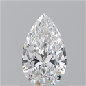 Natural Diamond 0.70 Carats, Pear with  Cut, E Color, VS2 Clarity and Certified by GIA