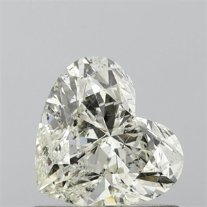 Picture of Natural Diamond 0.81 Carats, Heart with  Cut, K Color, I1 Clarity and Certified by IGI