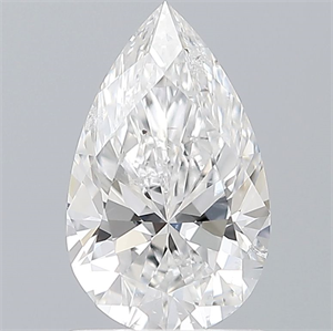 Picture of Natural Diamond 1.01 Carats, Pear with  Cut, D Color, SI2 Clarity and Certified by GIA
