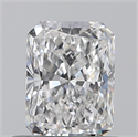 Natural Diamond 0.61 Carats, Radiant with  Cut, D Color, VS2 Clarity and Certified by GIA
