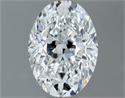 Natural Diamond 0.80 Carats, Oval with  Cut, D Color, VS2 Clarity and Certified by GIA