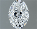 Natural Diamond 0.80 Carats, Oval with  Cut, D Color, VS2 Clarity and Certified by GIA