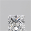 Natural Diamond 0.51 Carats, Princess with  Cut, D Color, VS2 Clarity and Certified by GIA
