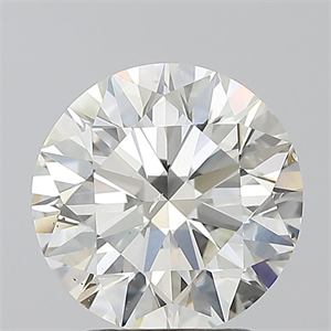 Picture of Natural Diamond 2.70 Carats, Round with Excellent Cut, J Color, SI1 Clarity and Certified by GIA