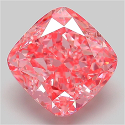 Picture of Lab Grown Diamond 6.52 Carats, CUSHION MODIFIED with  Cut, Fancy Vivid Pink Color, VS1 Clarity and Certified by IGI