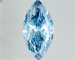 Picture of Lab Grown Diamond 8.09 Carats, Marquise with  Cut, Fancy Vivid Blue Color, VVS2 Clarity and Certified by IGI