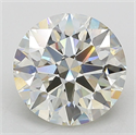 Lab Grown Diamond 3.08 Carats, Round with Ideal Cut, J Color, VS1 Clarity and Certified by IGI