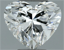 Natural Diamond 0.50 Carats, Heart with  Cut, H Color, VVS2 Clarity and Certified by IGI