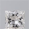 Natural Diamond 0.54 Carats, Princess with  Cut, D Color, VS1 Clarity and Certified by GIA