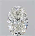 Natural Diamond 1.01 Carats, Oval with  Cut, I Color, SI1 Clarity and Certified by GIA