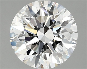 Picture of Lab Grown Diamond 2.53 Carats, Round with Excellent Cut, D Color, VVS2 Clarity and Certified by IGI