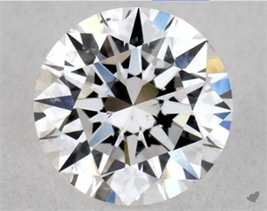 Foto Diamante Natural 0.40 quilates, Redondo , Color E, claridad SI2 y certificado GIA de