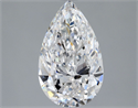 Natural Diamond 2.00 Carats, Pear with  Cut, D Color, VVS1 Clarity and Certified by GIA