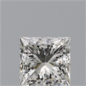 Natural Diamond 0.52 Carats, Princess with  Cut, G Color, VVS1 Clarity and Certified by IGI