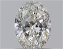 Natural Diamond 0.50 Carats, Oval with  Cut, H Color, SI1 Clarity and Certified by GIA