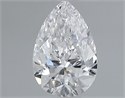 Natural Diamond 0.50 Carats, Pear with  Cut, D Color, VVS2 Clarity and Certified by GIA