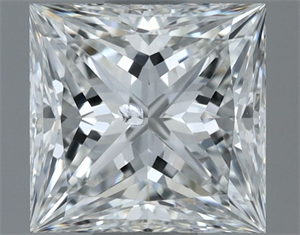 Picture of Natural Diamond 1.01 Carats, Princess with  Cut, F Color, SI2 Clarity and Certified by IGI