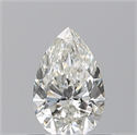 Natural Diamond 0.55 Carats, Pear with  Cut, H Color, VVS1 Clarity and Certified by GIA