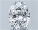 Natural Diamond 1.00 Carats, Oval with  Cut, D Color, SI2 Clarity and Certified by GIA