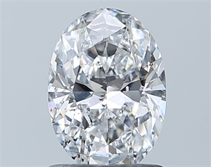 Picture of Natural Diamond 1.00 Carats, Oval with  Cut, D Color, SI2 Clarity and Certified by GIA