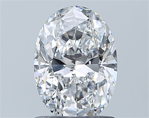 Picture of Natural Diamond 1.00 Carats, Oval with  Cut, D Color, SI2 Clarity and Certified by GIA