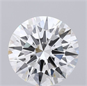 Lab Grown Diamond 5.05 Carats, Round with Excellent Cut, F Color, VS1 Clarity and Certified by GIA